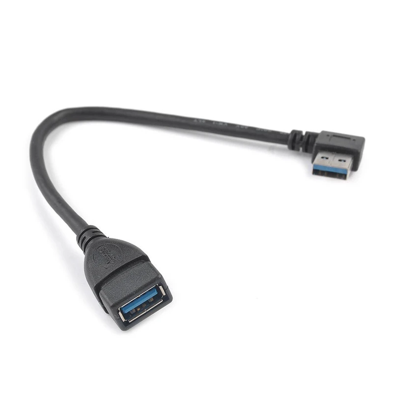 Usb 3 0 угол 90 градусов удлинитель Кабель адаптер Папа-мама шнур для передачи данных