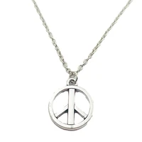 peace sign simple charm creative chain necklace women pendants fashion jewelry accessory friend gifts