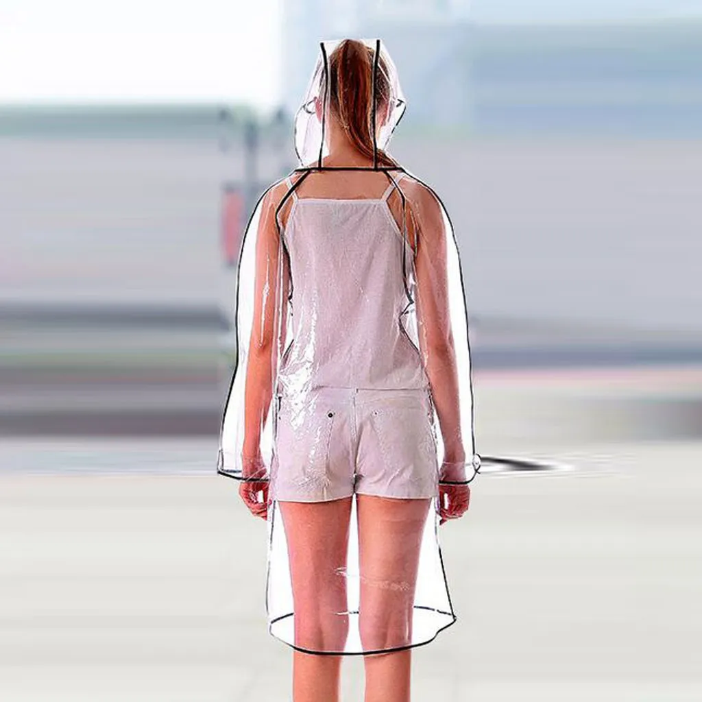 Дождевик с капюшоном Мужской портативный уличный дорожный дождевик одноразовый