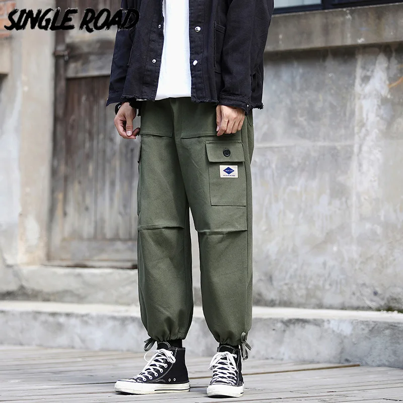 Мужские брюки-карго SingleRoad свободные с боковыми карманами в стиле хип-хоп