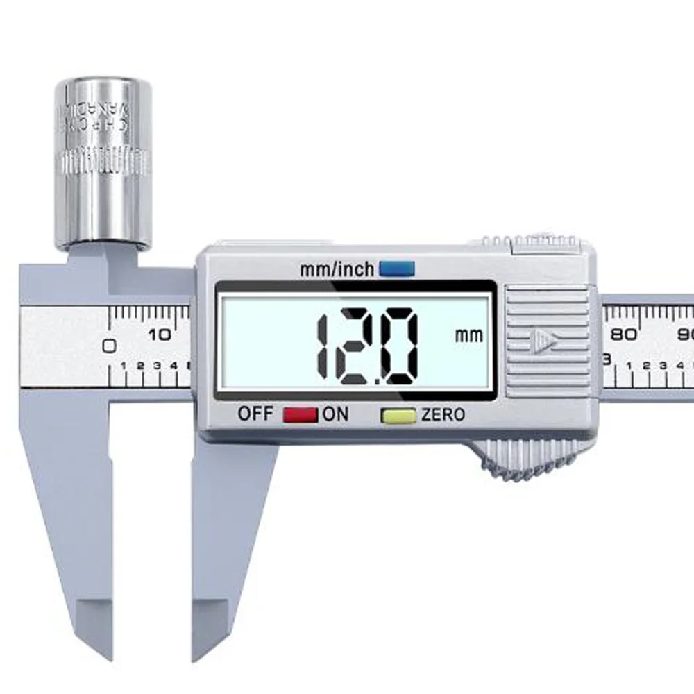 

Digital Vernier Calipers 150mm LCD Electronic Carbon Fiber Meter Measuring Ruler
