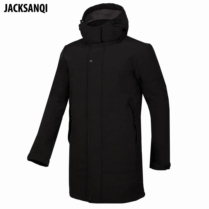 Мужская теплая флисовая куртка JACKSANQI зимняя уличная для пешего туризма