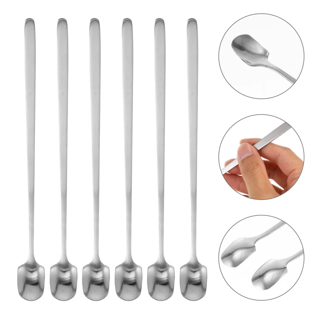 

10Pcs Stainless Steel Teaspoons Dessert Stirring Coffee Spoons Kitchen Gadgets