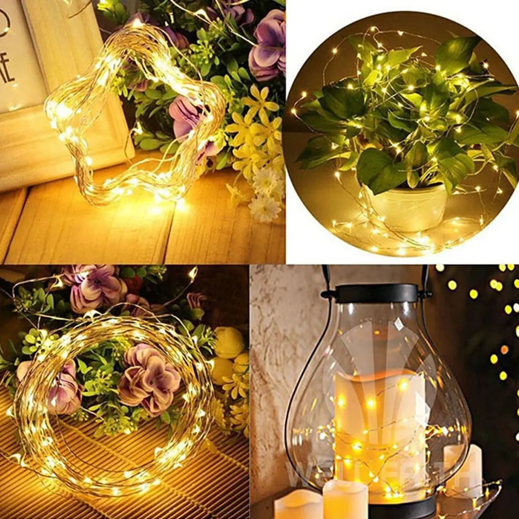 5 метров 50 светильник батарейный блок медная проволока праздничный декоративный