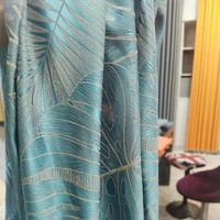 2021modern minimalist high precision tree leaf gold thread jacquard embroidered blackout curtains for living dining room bedroom