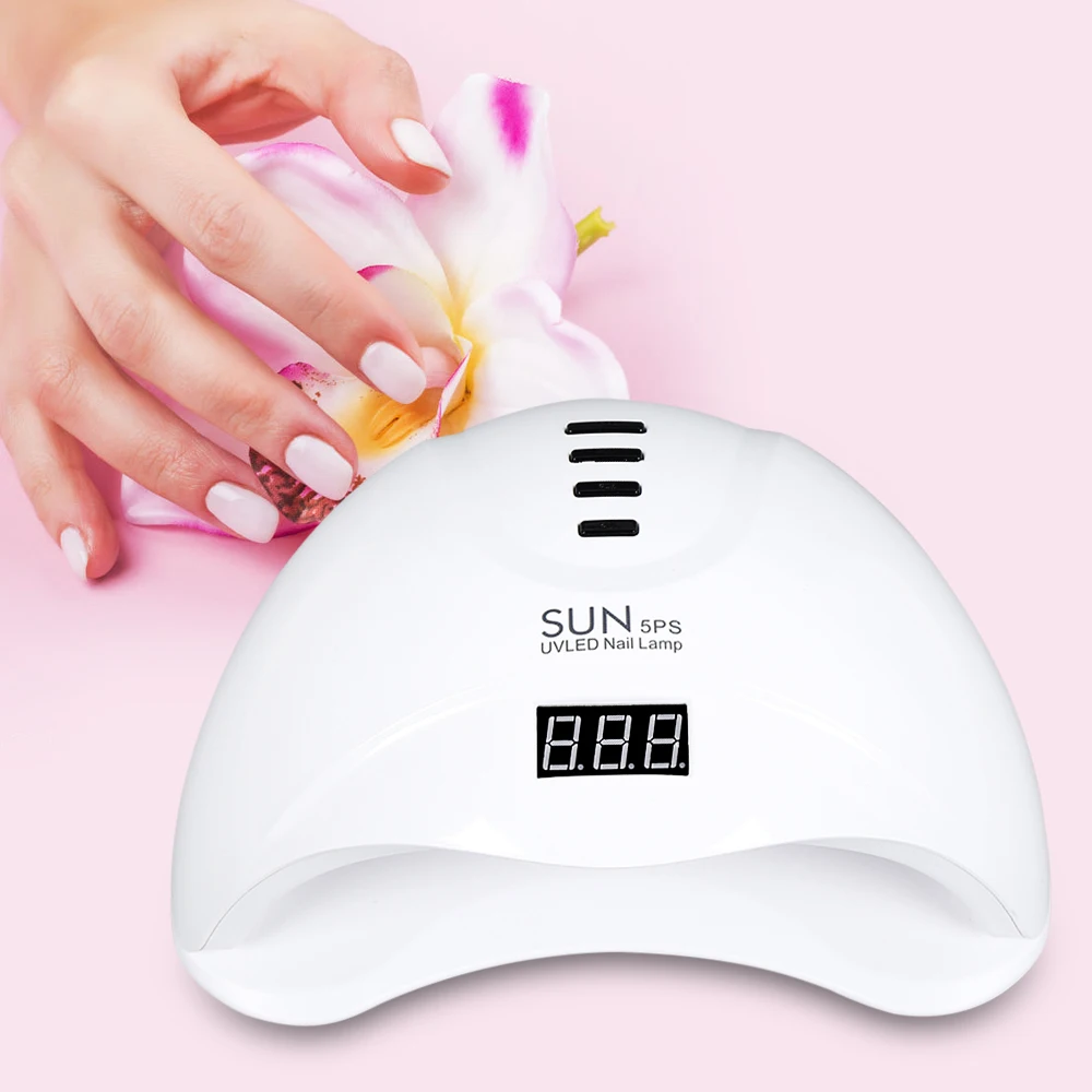 52 Вт Светодиодный УФ лампа для сушки ногтей маникюра всех гелей лак 4 режима 24