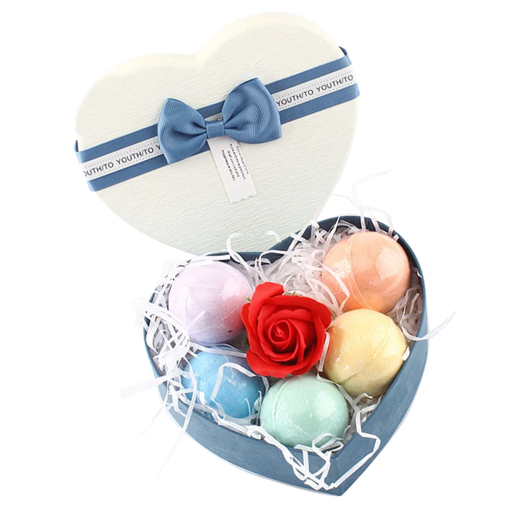 

5 Pcs Handmade Essential Oil Spa Bubble Bath Bath Ball Gift Set– For
