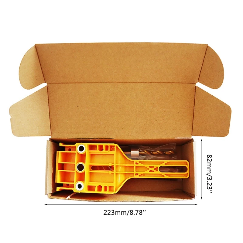 

6/8/10 mm Wood Doweling Jig Punch Locator Easy Operating Three Holes Handhold Drill Guide Pocket Hole Jig