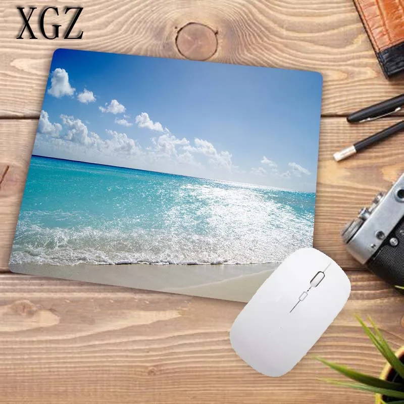 Большой игровой коврик для мыши XGZ Морское небо с застежкой по краю клавиатуры