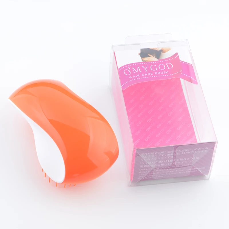 S shape Orange Модная распутывающая щетка для волос Мягкая зубная щетка для распутывания волос 4 цвета уменьшение выпадения волос - Цвет: S shape Orange
