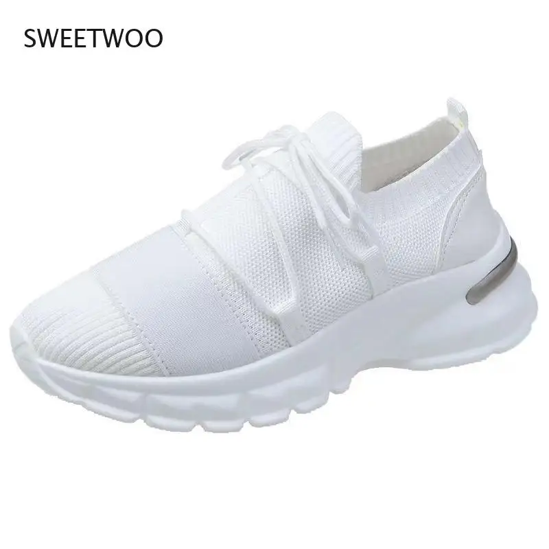 

Women Sneakers Sock Mesh Breath Women's Running Female Shoes Outdoor 2021 Summer Hot Lady Shoes Casual Platform