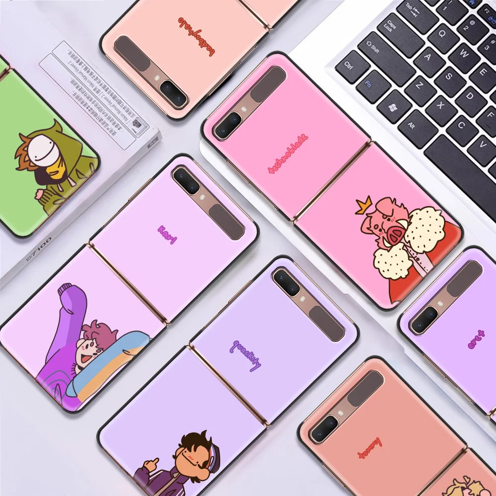 

Dream Smp Anime Smartphone Accessories For Samsung Galaxy Z flip Case Slim Protective Shell Shockproof Hard Cover Coque