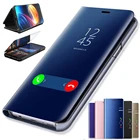 Умный зеркальный Чехол-книжка для Samsung Galaxy A90, A90, 5G, 5G, мобильный телефон, 360