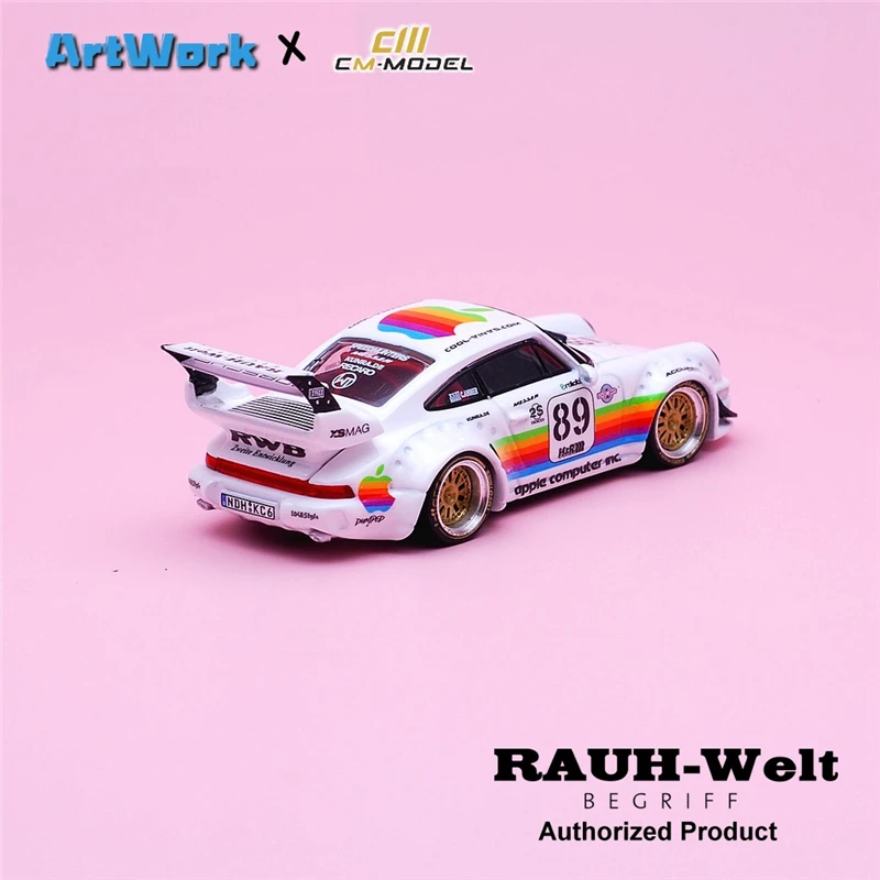 Модель 1:64 RWB 964 APPLE № 89 Двухуровневая модель автомобиля с литыми крыльями|Наземный