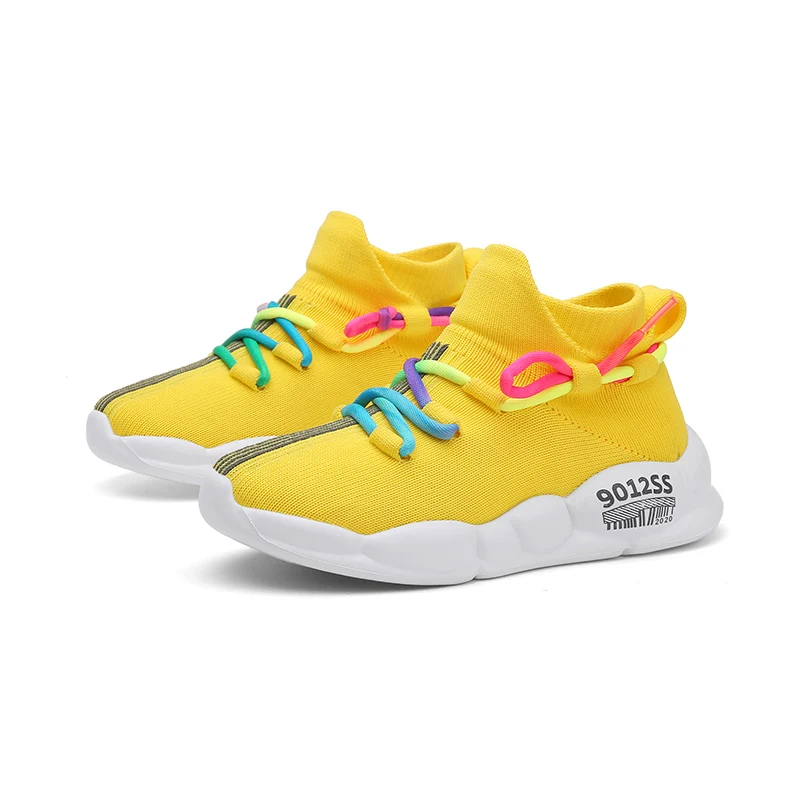 

2021 Kids Sports Shoes for Girls High Top Socks Sneakers Children Fashion Comfortable Women Spring and Autumn Casual Running
