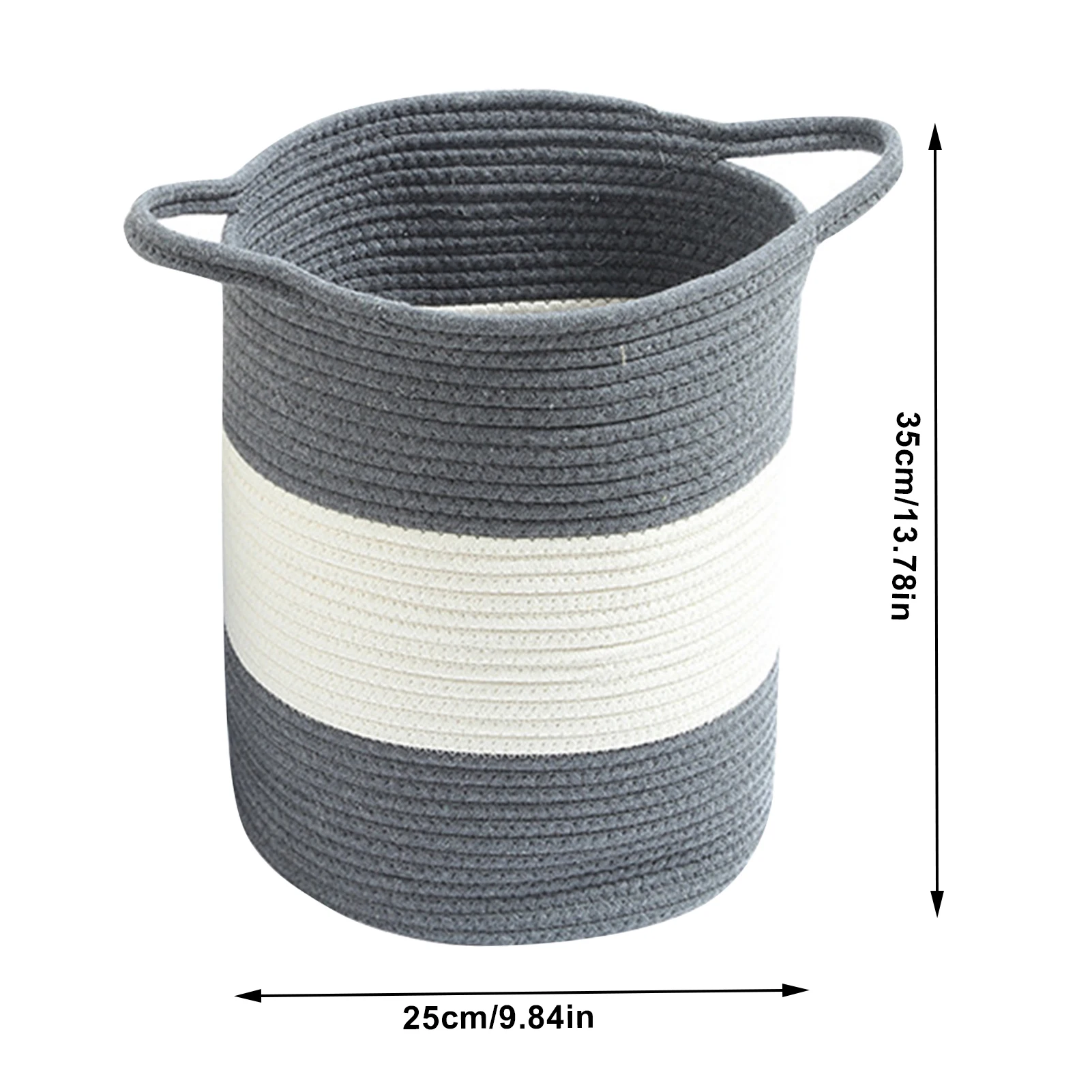 

Cotton Rope Laundry Hamper Woven Collapsible Laundry Basket Toy Debris Storage Basket Collapsible Organizer Dirty Clothes Basket