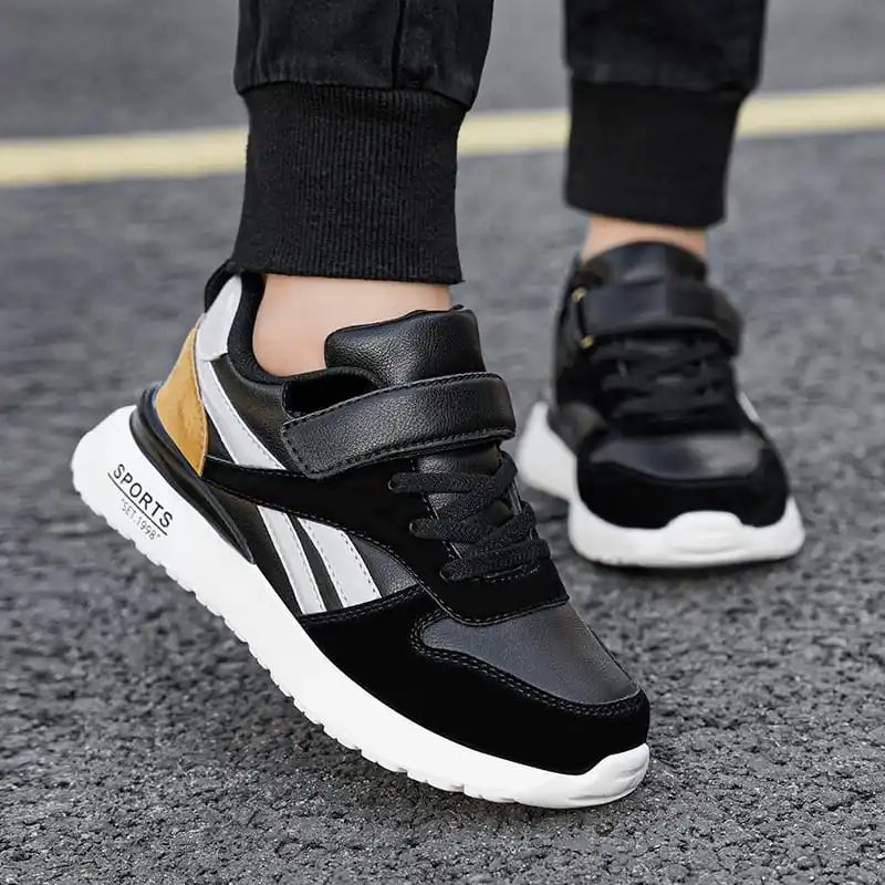 Black Children Casual Shoes White Lightweight Kids Shoes Anti-slip Fashion Kids Sneakers Sports Shoes For Boys Girls Size 30-39 enlarge