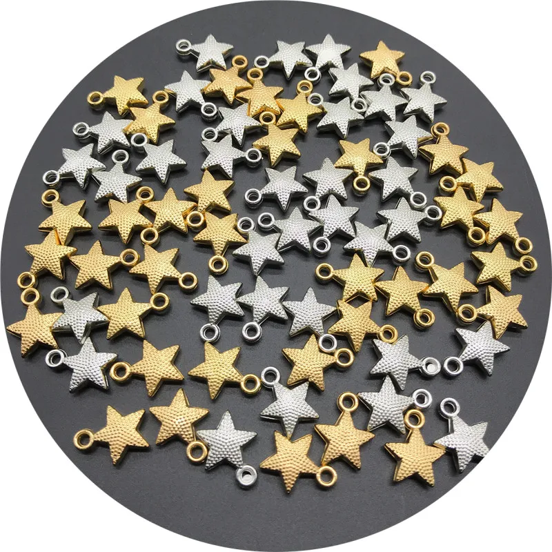 10 100 шт. акриловые бусины натянутых золото/звезда/Дельфин/Снежинка ювелирные