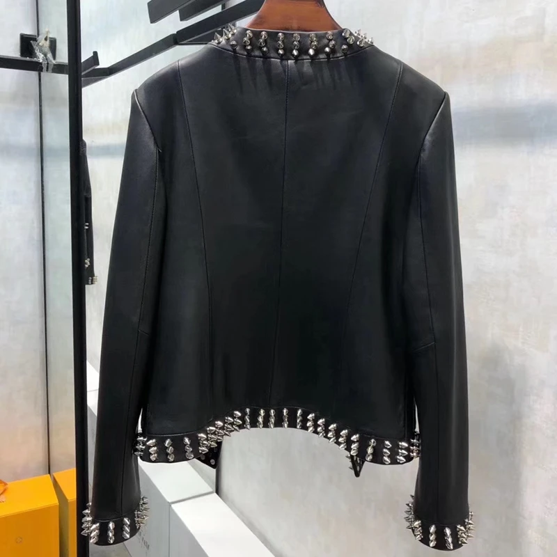 Женские куртки из натуральной овечьей кожи 2020 модное пальто Женская ветровка с