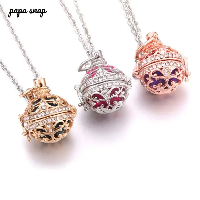 

New Aromatherapy jewelry Diffuser Perfume necklace Essential Oils Aroma Diffuser Crystal cage Pendant Necklace girl women gift