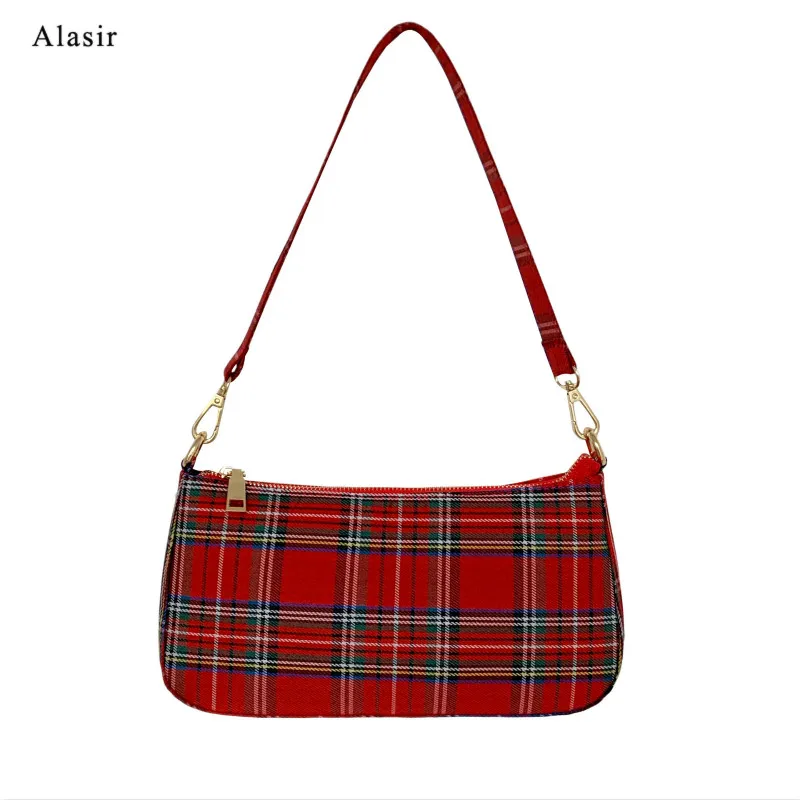 Сумка Alasir Женская холщовая саквояж в винтажном стиле популярная клетчатая