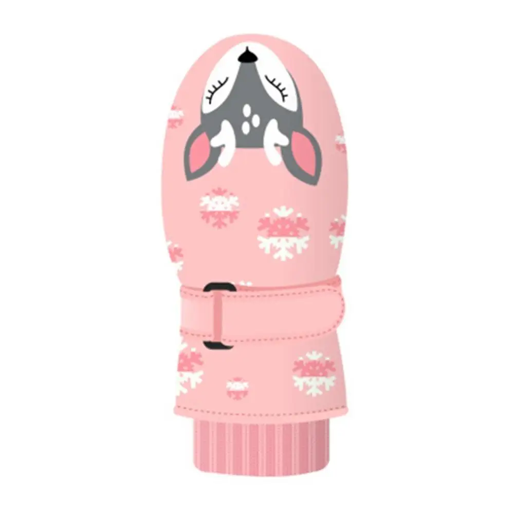 Зимние перчатки для детей мальчиков и девочек с милым принтом олененка теплые