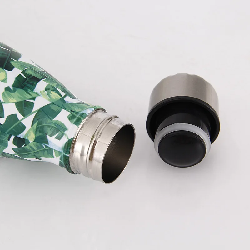 

500ml Leaf Insulated Vacuum Thermos Water Bottle Sports GYM Drink Bottle Thermal Flask For Coffee