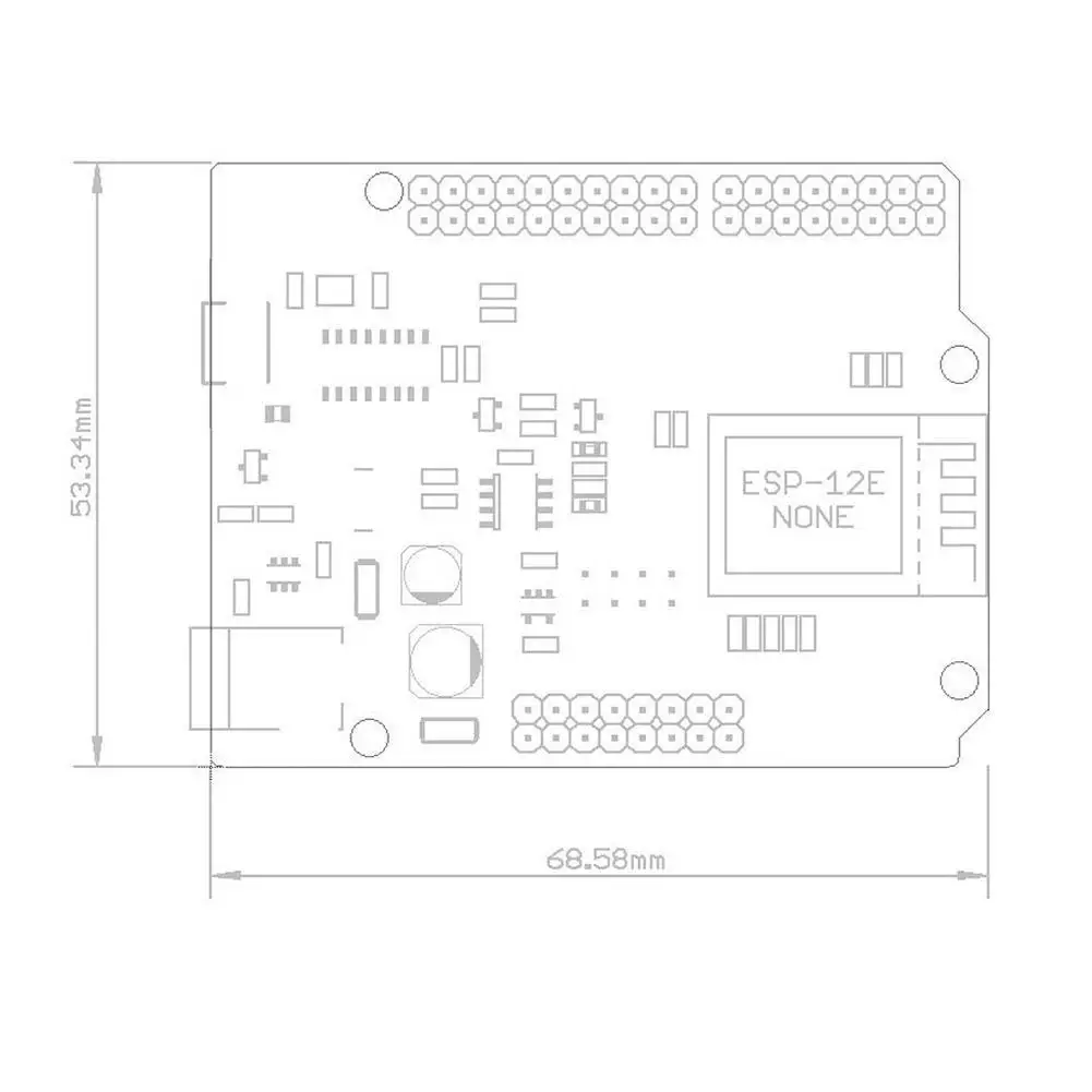 

ESP-12E For WeMos D1 R3 CH340 CH340G WiFi Development Based For Compatible Shield Smart IDE Board ESP8266 Hot Electronic PC W1H6