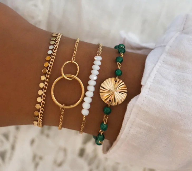 5/4 шт/комплект женские модные браслеты жемчужный лист ракушка сердце карта