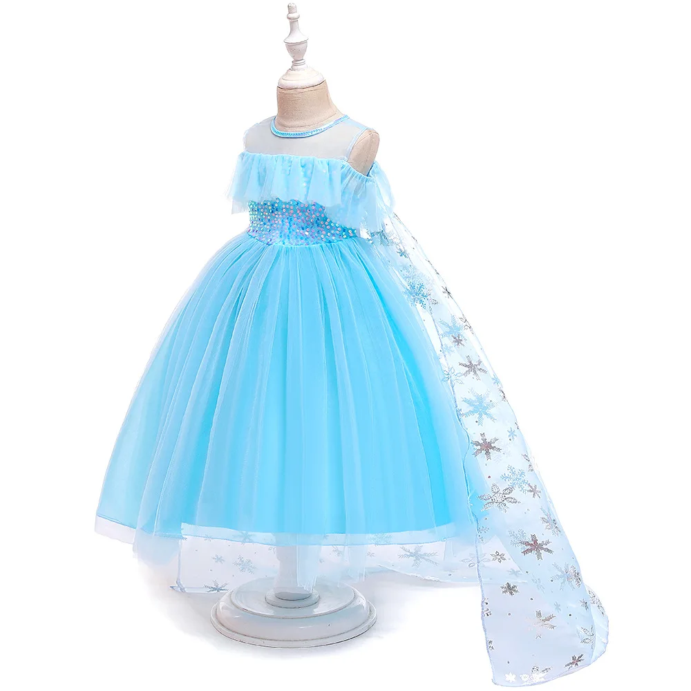 Новое платье принцессы Эльзы для девочек вечерние платья на день рождения