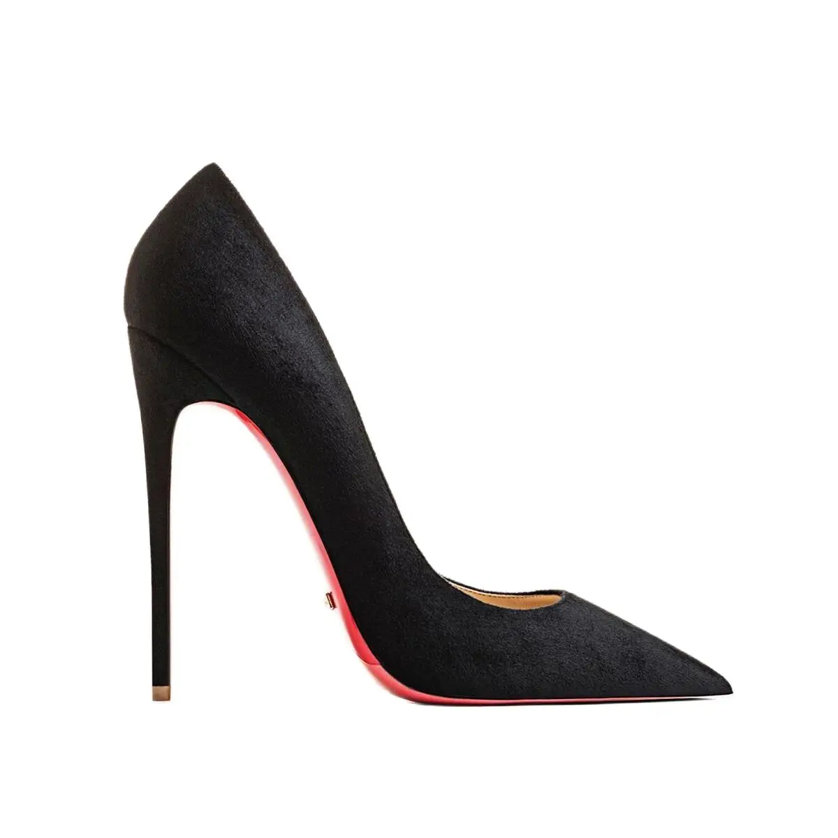 

Luxury Brand Classics Pumps Black Women'S Suede Red High Heel Shoes Pointed Toe Thin Heel Sexy Wedding Shoes 8/10/12cm Size34-44