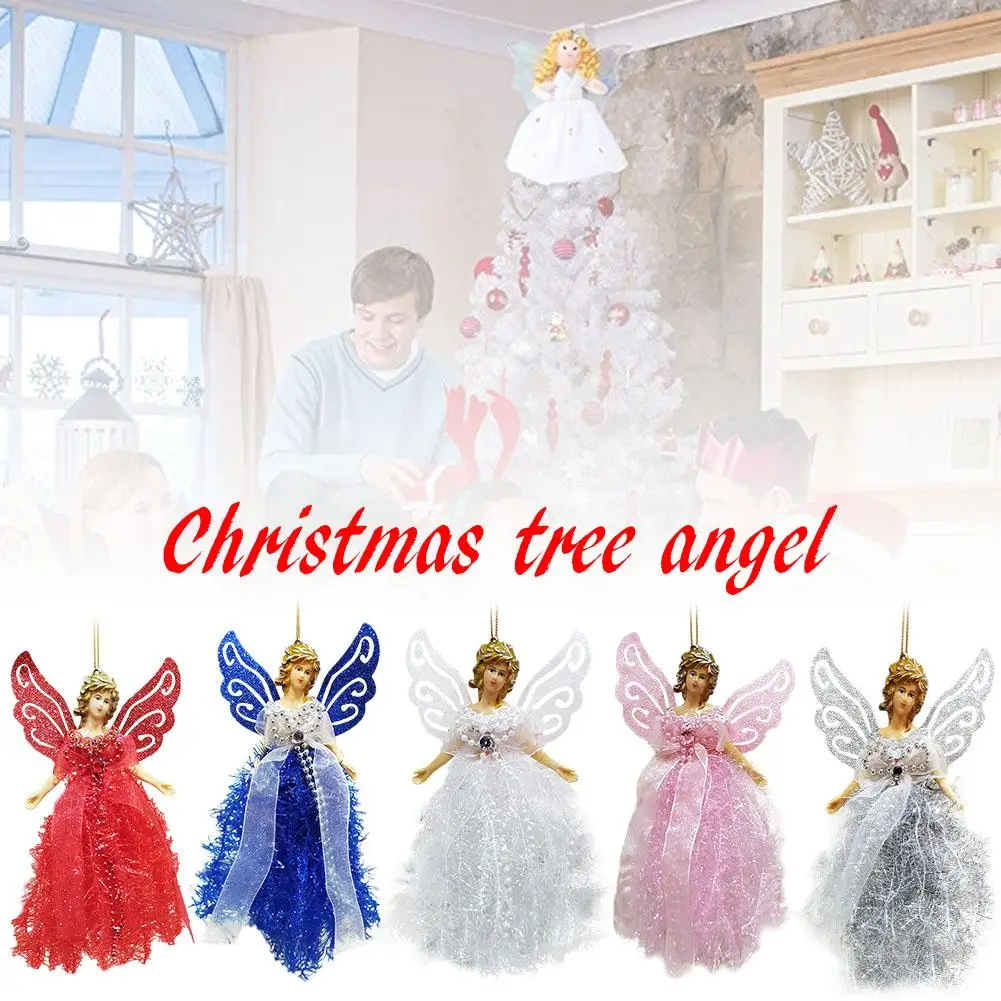 Рождественский кукукольный мини Ангел Рождественская елка с серебряными