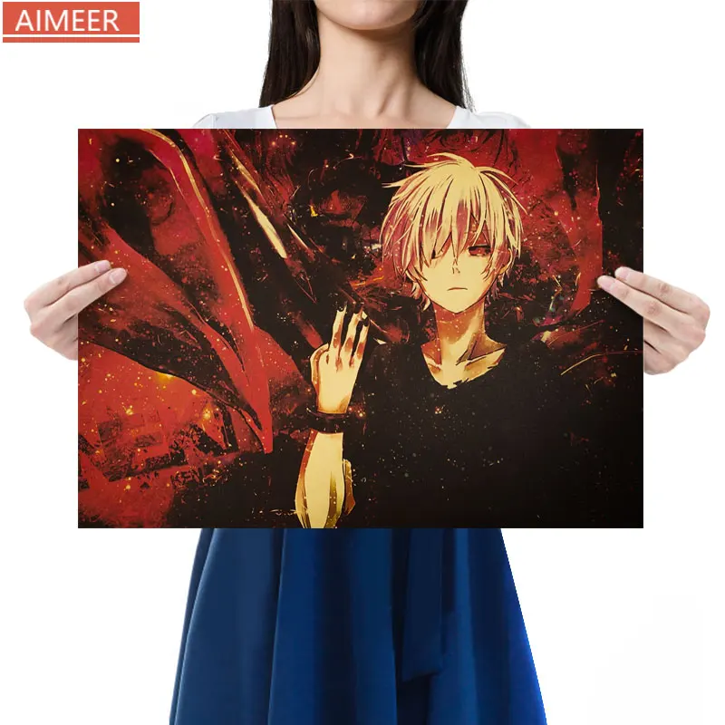 Винтажный Токийский Гуль персонаж аниме Kirishima Ayato Стиль B ретро постер крафт