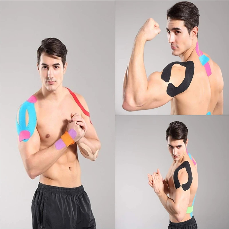 

2Pack 5cmx5m Kinesiology Tapes Elastic Sport Tape Athletic Strapping Gym Tennis Fitness Muscle Pain Care