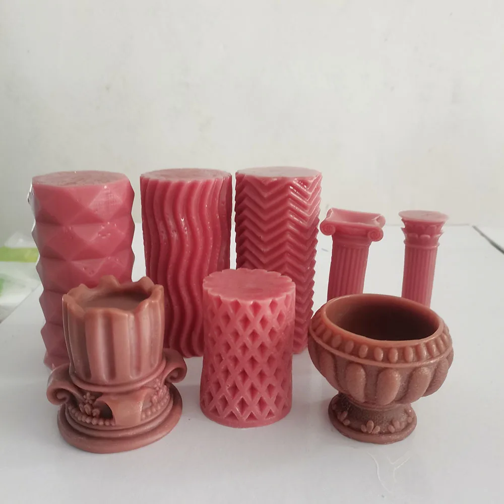 

Aromatherapy Candle Mold DIY Roman Column Shape Candle Silicone Casting Mold Handmade Candle Soap Making Mold Handmade Home Deco