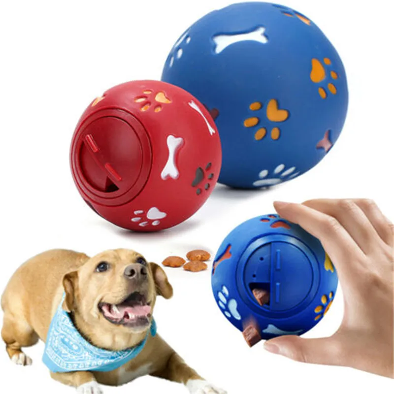 

Pet Dog Puzzle Fun Tough-Treat Ball Mental Food Dispenser Interactive Play Toys