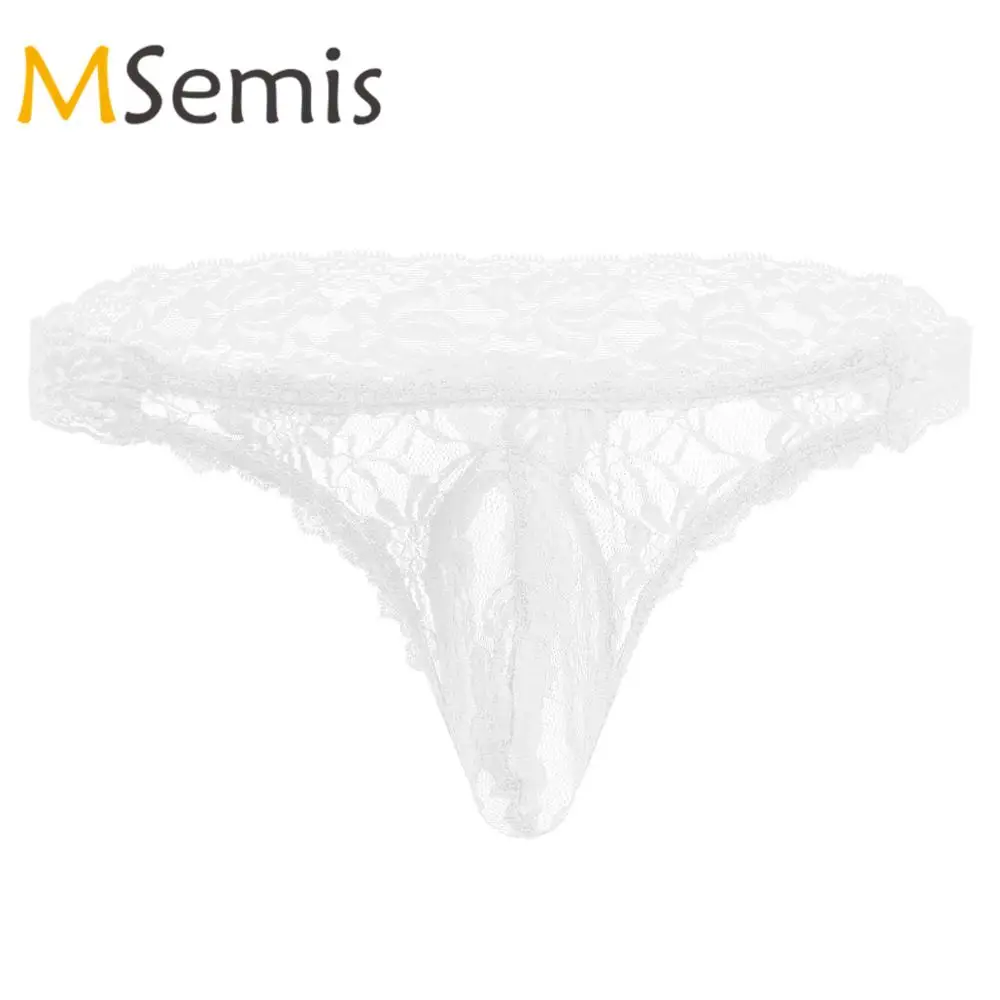 Мужские Трусы стринги прозрачные с цветочным принтом нижнее белье|Комбинезоны| |