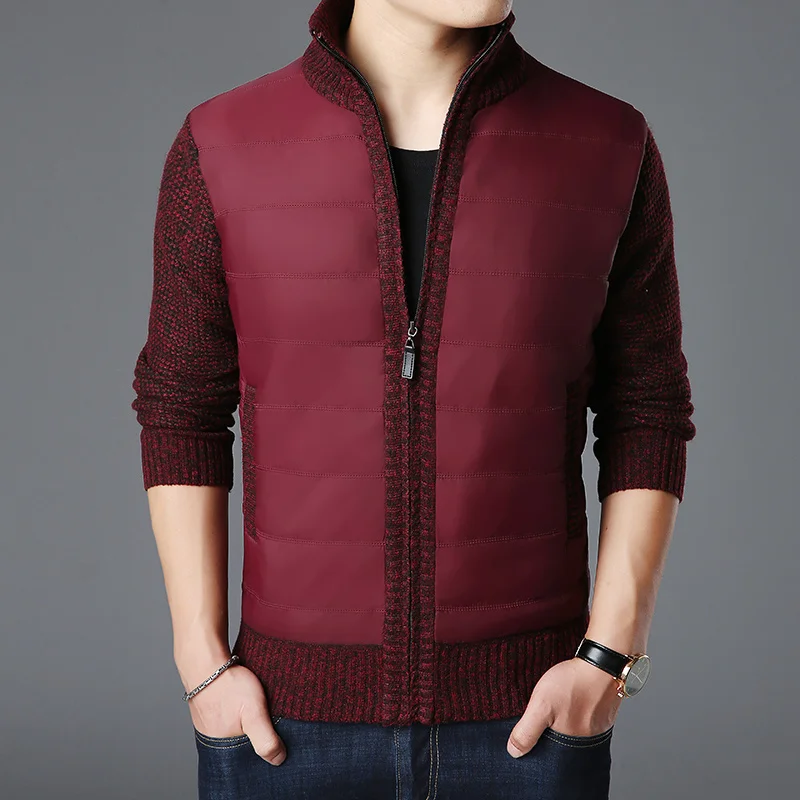

New Men Clothes Fashion Brand Sweaters Mens Cardigan Thick Slim Fit Jumpers Knitwear Zipper Warm 2021 Winter Korean Style Casual