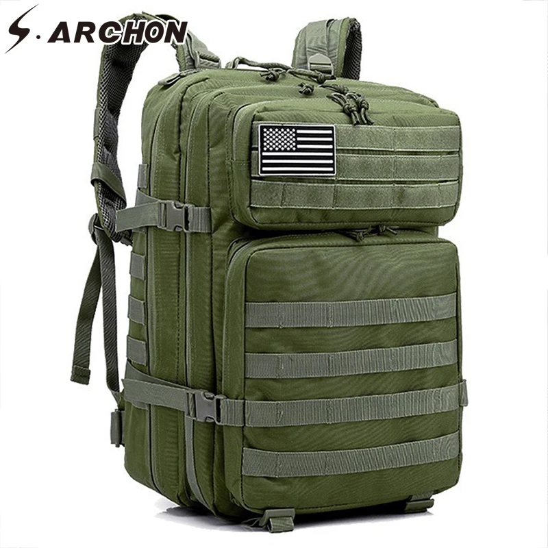 45L тактический армейский большой рюкзак Молл военный штурм для спорта на