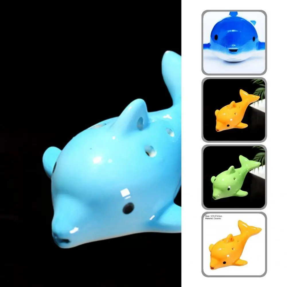 

Музыкальный инструмент Ocarina, компактный мультяшный Дельфин с шестью отверстиями