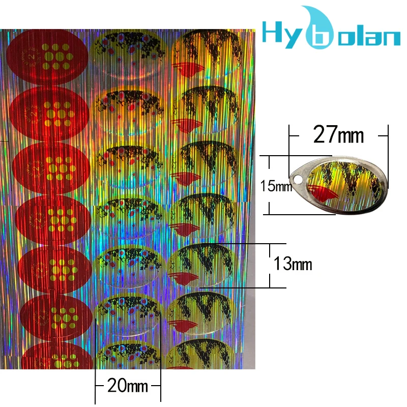 Рыбалка наклейка для приманки лазерный Водонепроницаемый стикер на клейкой