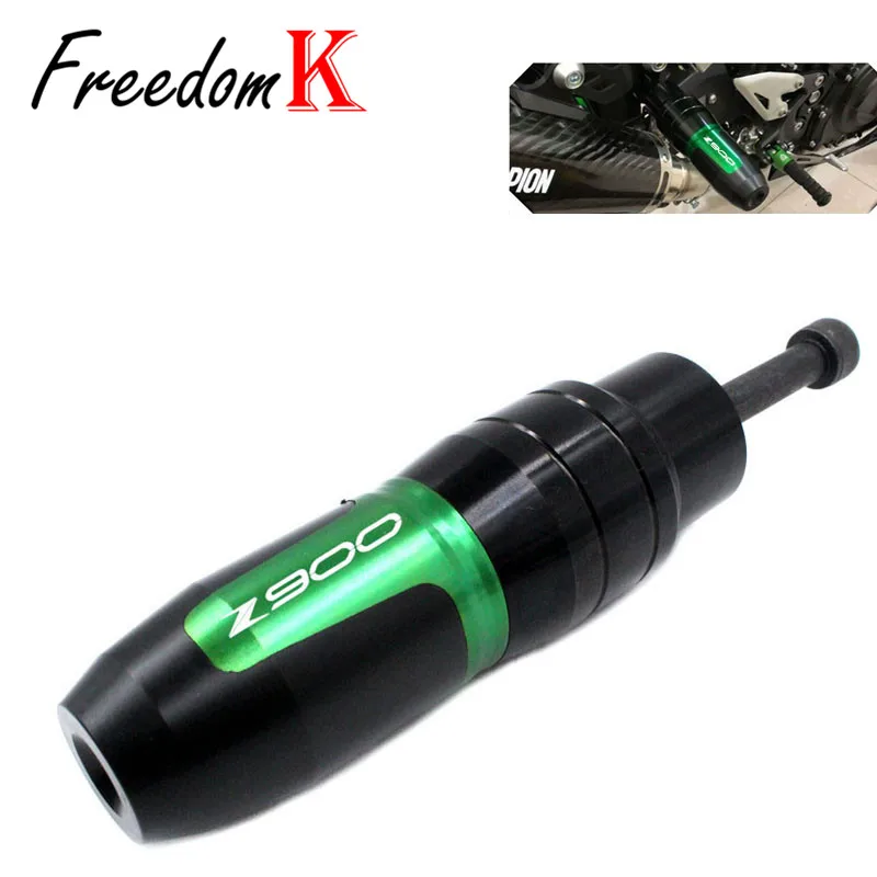 Защита рамы мотоцикла CNC Aluminum Frame Crash Pads Exhaust Sliders Protector для KAWASAKI Z900 Z 900 2017 2018 2019 2020 с логотипом.