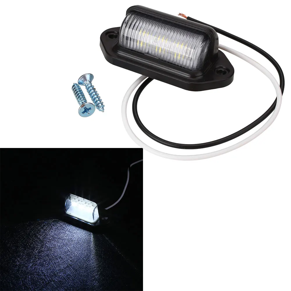 6LED 10 30V светильник номерного знака для грузовика задний ступенчатый белый лодок RV