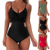 59 women wrap cut out one piece swimsuit swimwear hollow beach bathing suit 2021 summer swimming suit beachwear traje de bano