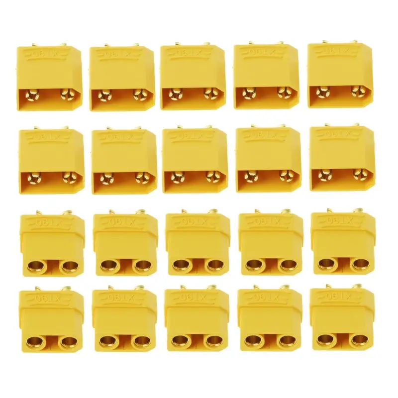 10 Pairs Female Male XT90 Banana Bullet Connector Plug For RC LiPo Battery Gold Plated Banana Plug 10 pairs t plug male
