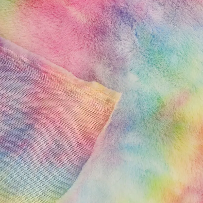 1*1 6 м Радужная фланелевая плюшевая ткань с принтом и блестками для подушки дивана
