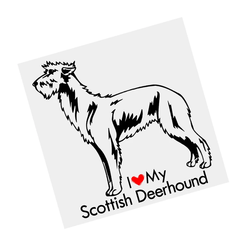 

S61688# Scottish Deerhound Dog Black Transparent Car Sticker Vinyl Decal Waterproof Decors for Motorcycle Bumper Laptop