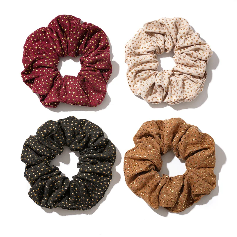 Женская резинка для волос с заклепками в горошек| |