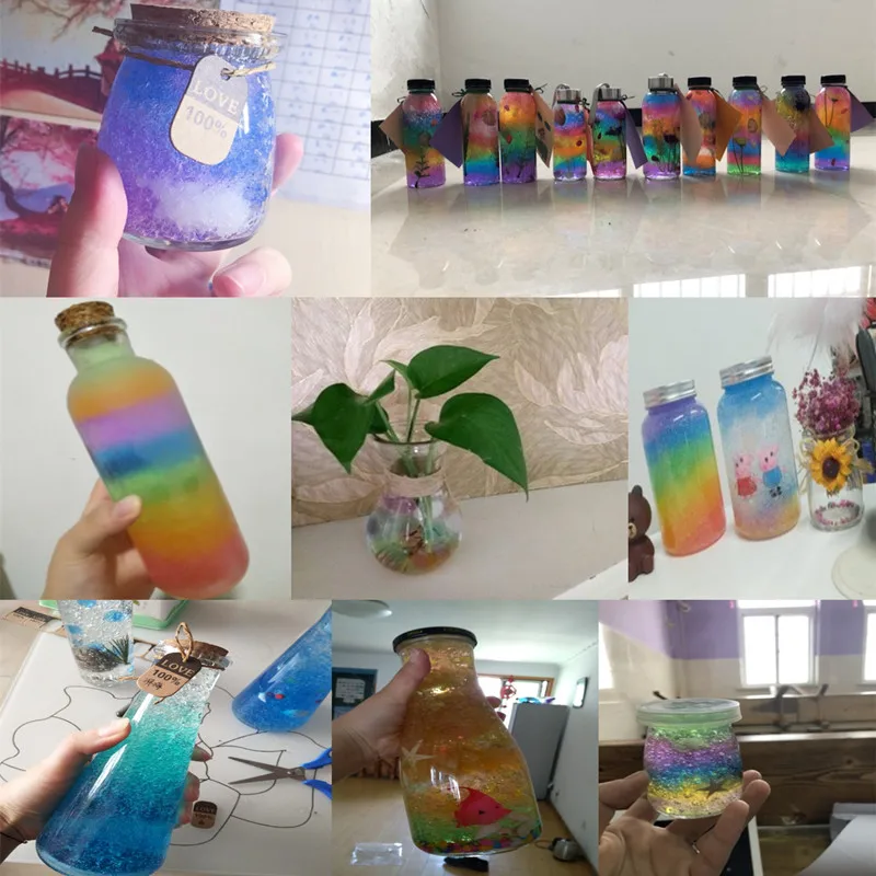 12 Цвета дополнительный кристаллическая почва 800 шт./лот водные бисеры гидрогель