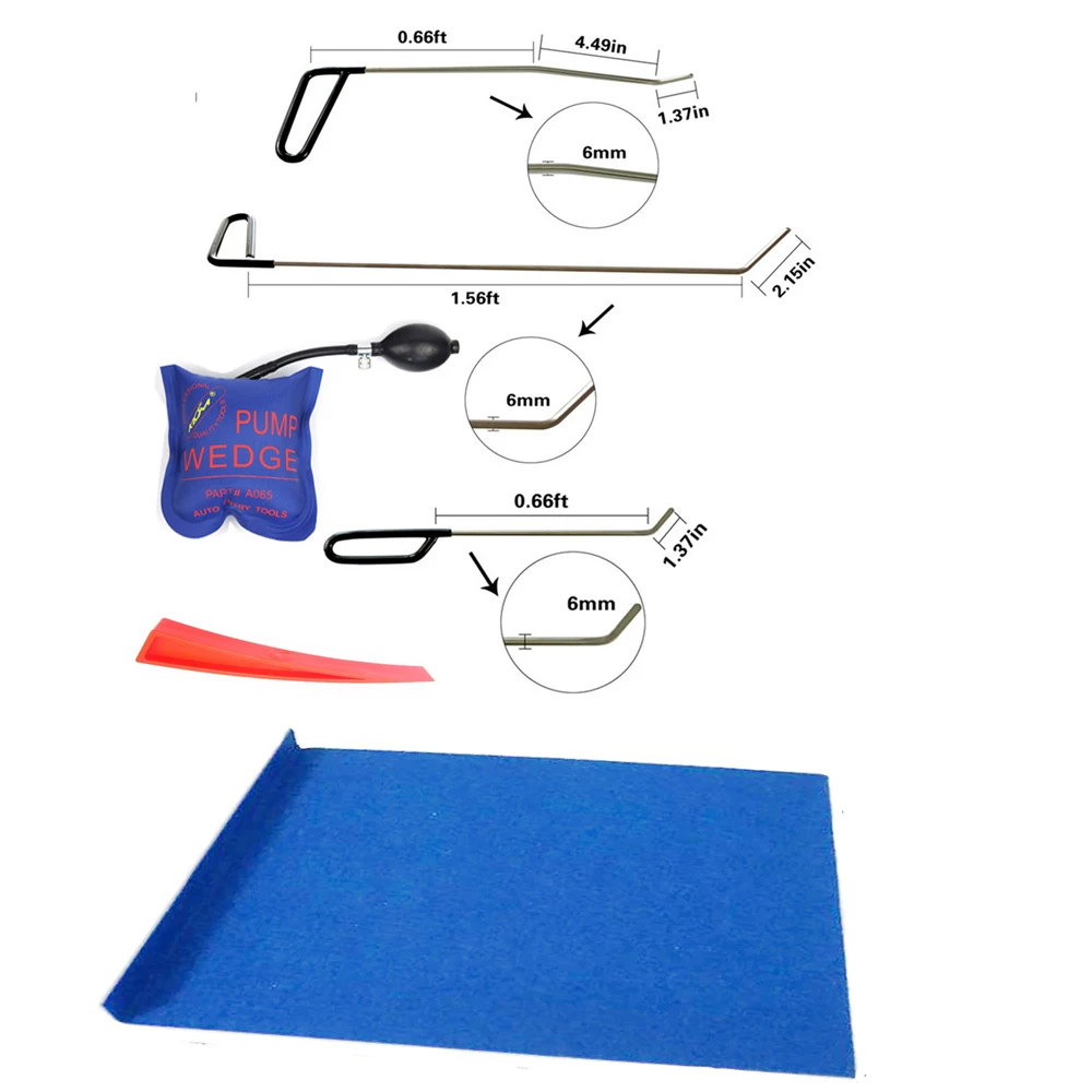 3 шт. крючковые стержни Инструменты для ремонта вмятин без покраски протектор